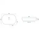 Умывальник (раковина) REA CLEO 61 WHITE BLACK EDGE накладний білий (REA-U6210)
