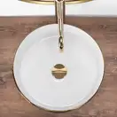 Умывальник (раковина) REA SAMI WHITE BRUSHED GOLD накладной (REA-U6630)