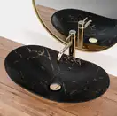 Умывальник (раковина) REA ROYAL IN BLACK MARBLE GOLD накладной (REA-U8008)