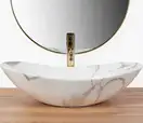 Умывальник (раковина) REA ROYAL MARMO SHINY накладной мрамор (REA-U8009)