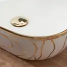 Умивальник (раковина) REA BELINDA WAVE WHITE GOLD накладний білий (REA-U8472)