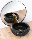 Умывальник (раковина) REA CHIC BLACK накладной черный (REA-U8600)
