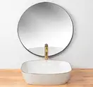 Rea Sol White Gold Edge Умивальник накладний, білий (REA-U8605)