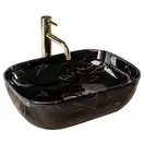 Умывальник (раковина) REA BELINDA BLACK MARBLE SHINY накладной черный (REA-U8907)