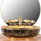 Умывальник (раковина) REA MARGOT GOLD BLACK накладной (REA-U8978)