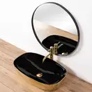 Rea Rich Gold/Black накладна раковина (REA-U9600)
