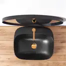 Умывальник (раковина) REA LUIZA 50 BLACK MAT накладной черный (REA-U9608)