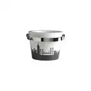 раковина підвісна або накладна  8802NSNYC BUCKET 30R 30x40 см, з тримачем рушника чорний матовий, декор New York Scarabeo ІТАЛІЯ