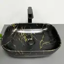 VBI RAVENNA MARBLE BLACK MATT Умивальник накладний, чорний (VBI-011209)