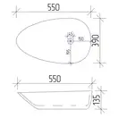 Умывальник (раковина) VBI TRENTO 55 WHITE накладной (VBI-011900)