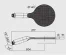 Ручний душ Bossini APICE D140 мм, хром (B00900000030005)