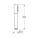 Лійка для душу Grohe Rainshower Aqua Stick 1 вид струменя (колір - холодний світанок, матовий)  26866GN0