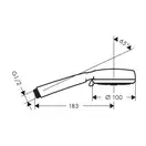 Ручний душ Hansgrohe Crometta 100 Multi EcoSmart 9л / хв, білий / хром (26826400)