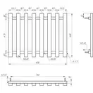 Genesis Aqua Полотенцесушитель Genesis-Aqua Batteria 80x60 см, белый (34011)