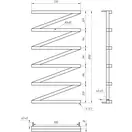 Genesis Aqua Электрический полотенцесушитель Genesis-Aqua ZigZag 100x53 см, белый (42022)