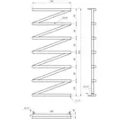 Genesis Aqua Полотенцесушитель Genesis-Aqua ZigZag 120x53 см, белый (42031)