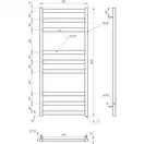 Genesis Aqua Полотенцесушитель Genesis-Aqua Tristar flat  120x53 см, белый (50031)