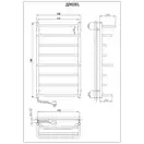 Рушникосушарка KOSSER Лотос 900х530/8 ЕL рег. (ДЛ02EL)