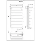 Рушникосушарка KOSSER Лотос 900х530/8 ЕR рег. (ДЛ02ER)