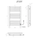 Рушникосушарка KOSSER Герда 800х500 ER тайм. білий (ДГ02ERW)