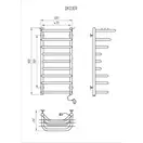 Рушникосушарка KOSSER Канна 900х500/9 ЕR рег. (ДК03ER)