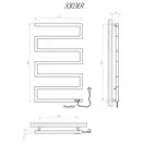 Рушникосушарка KOSSER Зета 900х550 ER тайм. чорний (ЗЗ03ER)