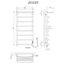 Сушарка для рушників KOSSER Каскад із полицею 1000х500/8 ER (ДКп03ER)