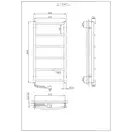 Рушникосушарка KOSSER  Трапеція 800х400/6 EL рег. (ДТ04EL)