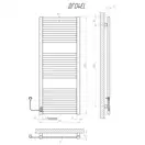 Рушникосушарка KOSSER Герда 1200х500 EL тайм. білий (ДГ04ELW)