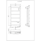 Рушникосушарка KOSSER  Трапеція 800х400/6 ER рег. (ДТ04ER)