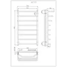 Рушникосушарка KOSSER Каскад Трапеція 900х530/8 (ДКТ07)