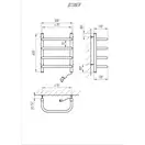 Рушникосушарка KOSSER Скоба 600х500/4 ЕR рег. (ДС08ER)