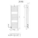 Сушарка для рушників KOSSER Герда 1200х400/18 EL тайм. чорний (ДГ09EL)