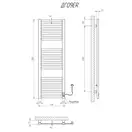 Сушарка для рушників KOSSER Герда 1200х400/18 ER тайм. білий (ДГ09ERW)