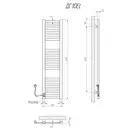 Сушарка для рушників KOSSER Герда 1200х300/18 EL тайм. чорний (ДГ10EL)