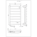 Рушникосушарка KOSSER  Трапеція 1000х500/8 EL рег. (ДТ18EL)