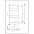 Рушникосушарка KOSSER  Трапеція 1000х500/8 ER рег. (ДТ18ER)