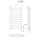 Сушарка для рушників KOSSER Трапеція 1200х600/10 ER рег. (ДТ21ER)
