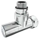 Кран кутовий Laris Звичайний 1/2" - 3/4" + ексцентрики 2шт. (LX-4701) (71401061)