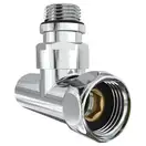 Кран кутовий Laris Звичайний 1/2" - 3/4" + ексцентрики 2шт. (LX-4701) (71401061)