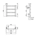 Полотенцесушитель водяной Lidz Trapezium (CRM) D38/25 400x500 P4 (LTRPZD382540504WAT)