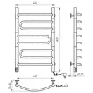 Navin Рушникосушарка Пірует 480х800 Sensor права, поворотна, з таймером 12-021033-4880