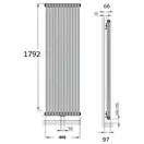 Стальной трубчатый радиатор Zehnder Charleston Black Matt (2180-10 0557) фото 3 Aquada.com.ua