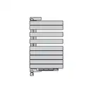Полотенцесушитель електричний Zehnder Roda Twist Spa Air 968x550 500 Вт правосторонній, білий RAL 9016 (ROER-100-55/IPS RAL 9016) (ROER-100-55_IPS RAL 9016)