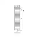 Полотенцесушитель електричний Zehnder Subway 1291х450 300 Вт, хром (SUBEC-130-045/GD Chrome) (SUBEC-130-045_GD Chrome)