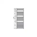 Полотенцесушитель водяний Zehnder Toga 1436x500 701 Вт, Traffic Black RAL 9217 (TG-150-050 RAL 9217)