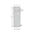 Полотенцесушитель електричний Zehnder Vitalo Spa з віконцями для рушників 1500х490 500 Вт, білий RAL 9016 (VITE-150-050/GD RAL 9016) (VITE-150-050_GD RAL 9016)