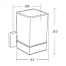 Стакан для зубных щеток MEXEN ASIS CHROME (MEX-7017638-00)