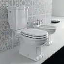 Кришка Artceram Hermitage Soft-close, білий/бронза (HEA005 01; 72)