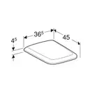 Geberit ICON SQUARE сиденье с крышкой для унитаза, Slow Closing (571910000)